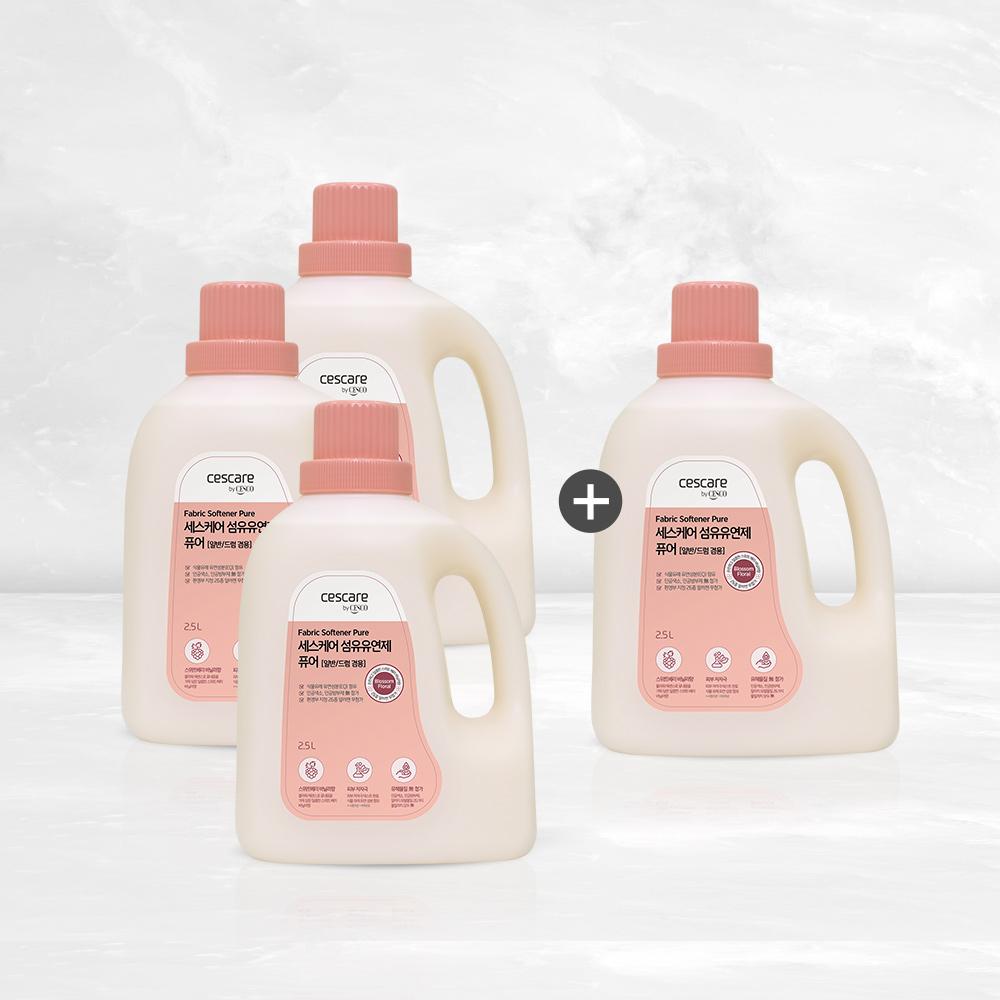 세스케어 섬유유연제 퓨어 2.5L x 4개 (1box)