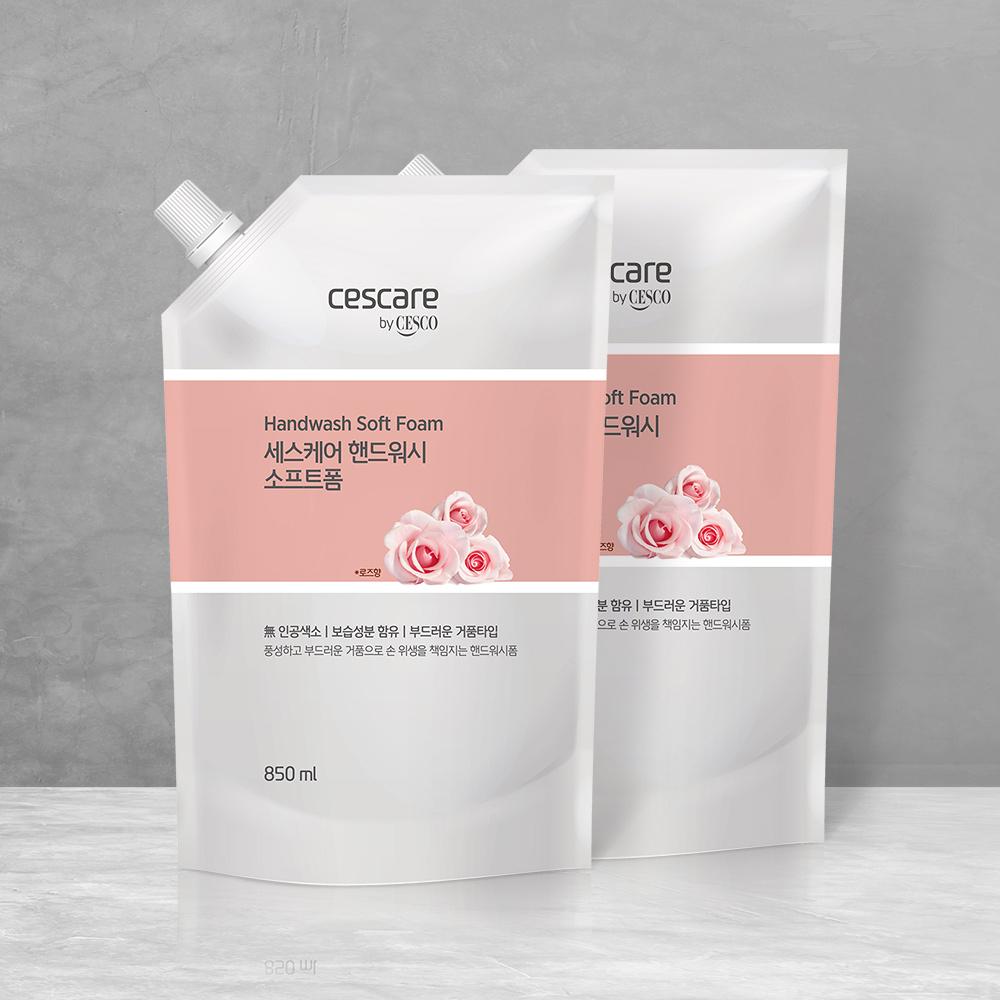 세스케어 핸드워시 소프트폼 리필 파우치 850ml x 2