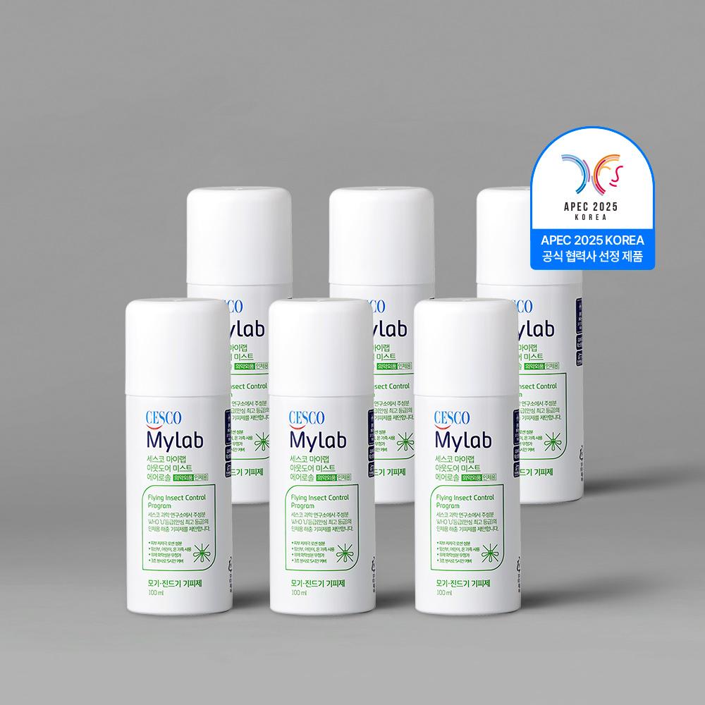 세스코 마이랩 아웃도어 미스트 에어로솔 모기 기피제 100ml x 6개