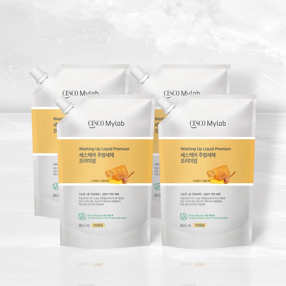 세스코 마이랩 주방세제 프리미엄 파우치 865ml x 4개