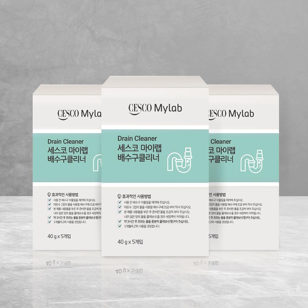 세스코 마이랩 배수구클리너 15회분 (40g x 5개입 / 3세트)