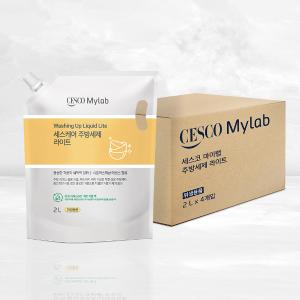 세스케어 주방세제 라이트 리필 파우치 2L x 4개 (1box)