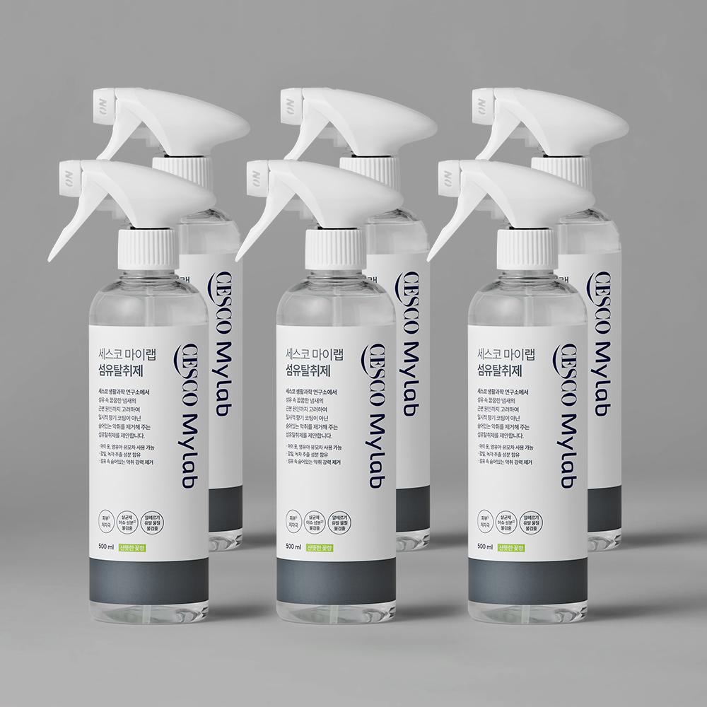 [앱전용4+2] 세스코 마이랩 섬유탈취제 500ml x 6개