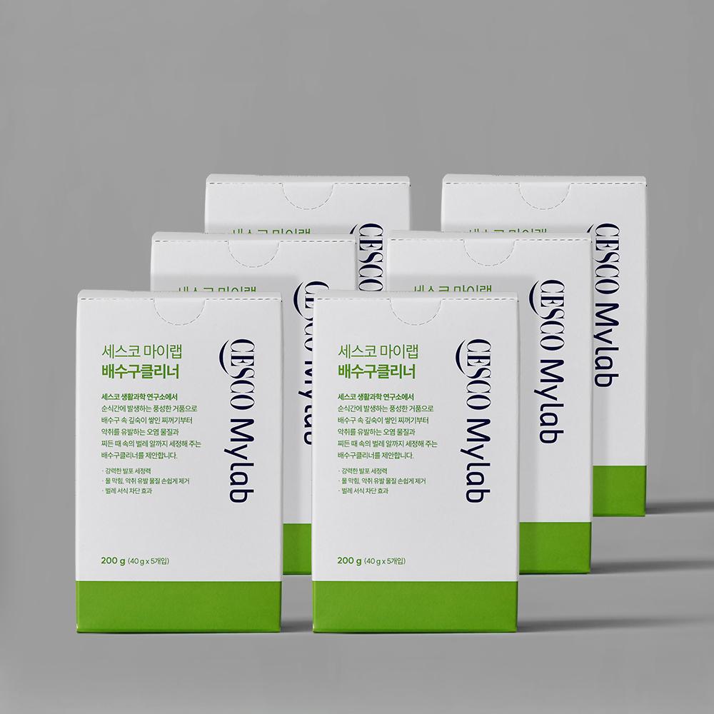 세스코 마이랩 배수구클리너 30회분 (40g * 5개입) x 6개