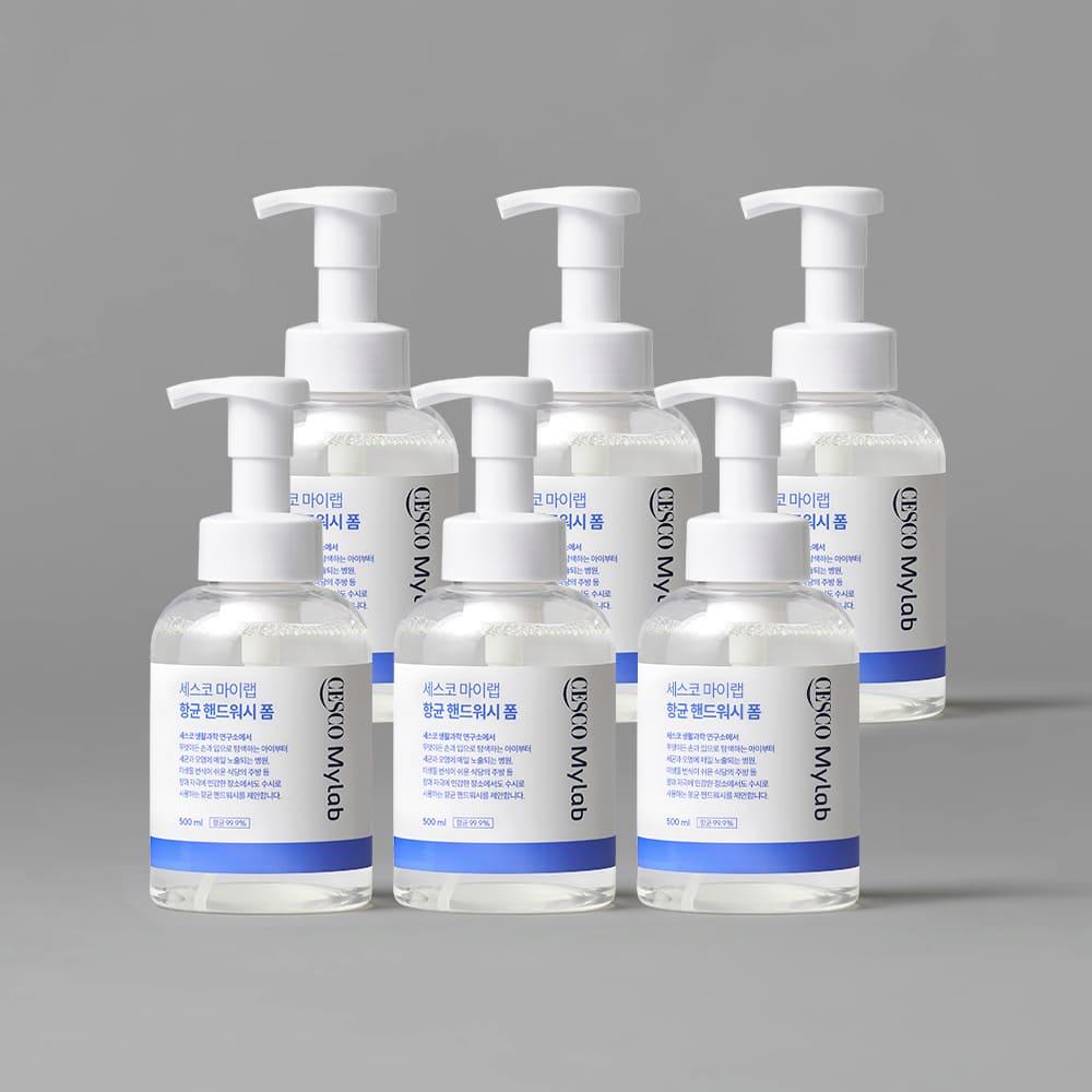 세스코 마이랩 항균 핸드워시 폼 무향 500ml x 6개