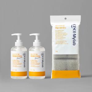 세스코 마이랩 주방세제 프리미엄 500ml x2개 + 주방수세미 망사 (3개입) 1팩