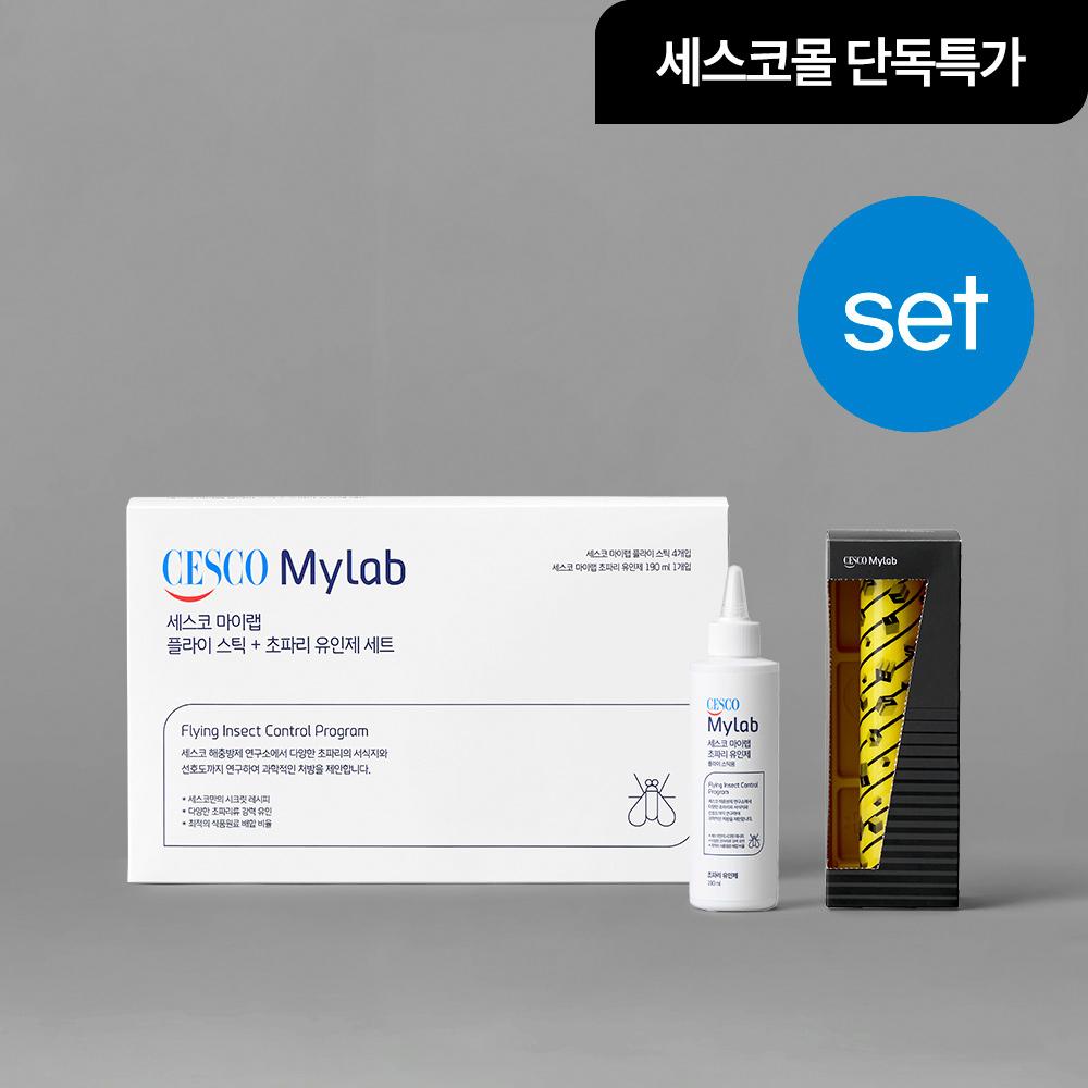 세스코 마이랩 플라이 스틱 4개입 + 초파리 유인제 1개입 세트