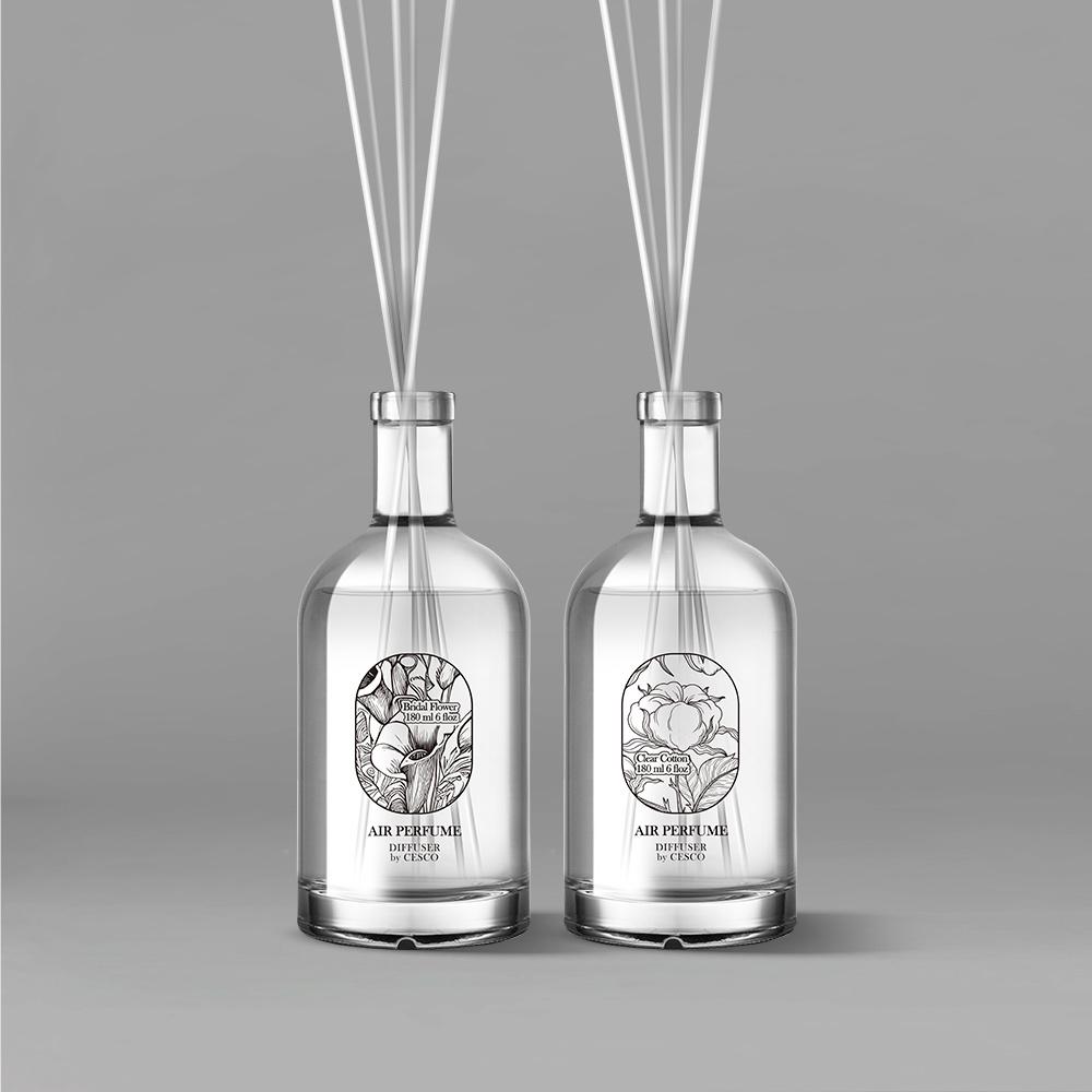 [정기배송] 세스코 에어퍼퓸 디퓨저 브라이덜 플라워 180ml + 클리어 코튼 180ml