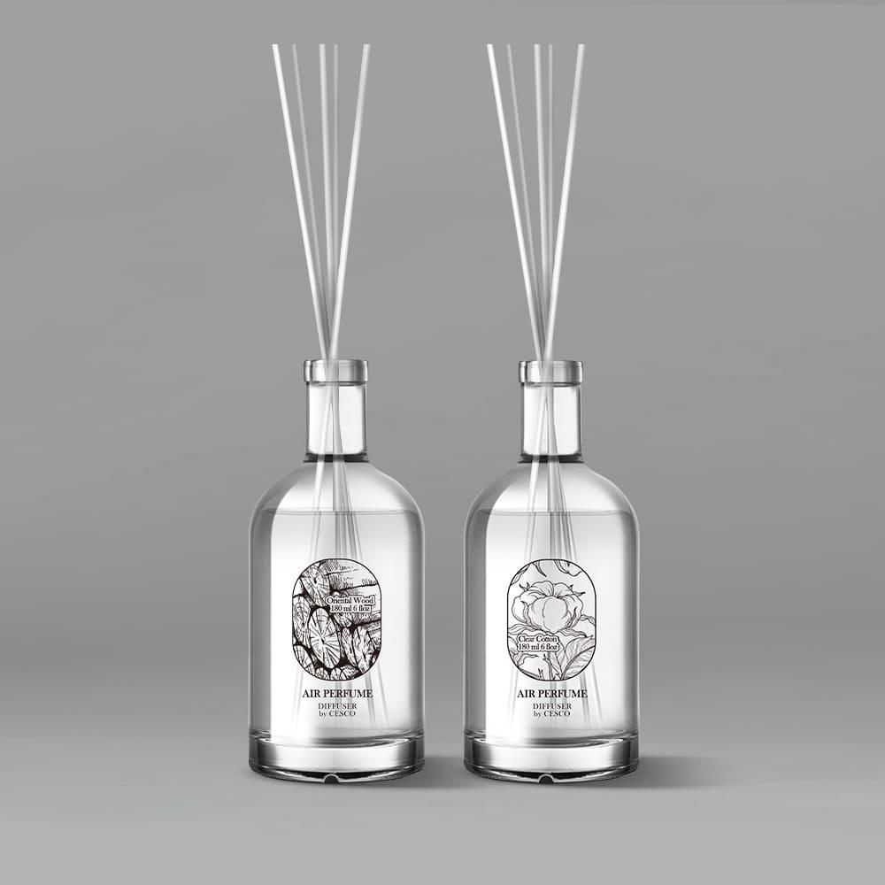 세스코 에어퍼퓸 디퓨저 오리엔탈 우드 180ml + 클리어 코튼 180ml