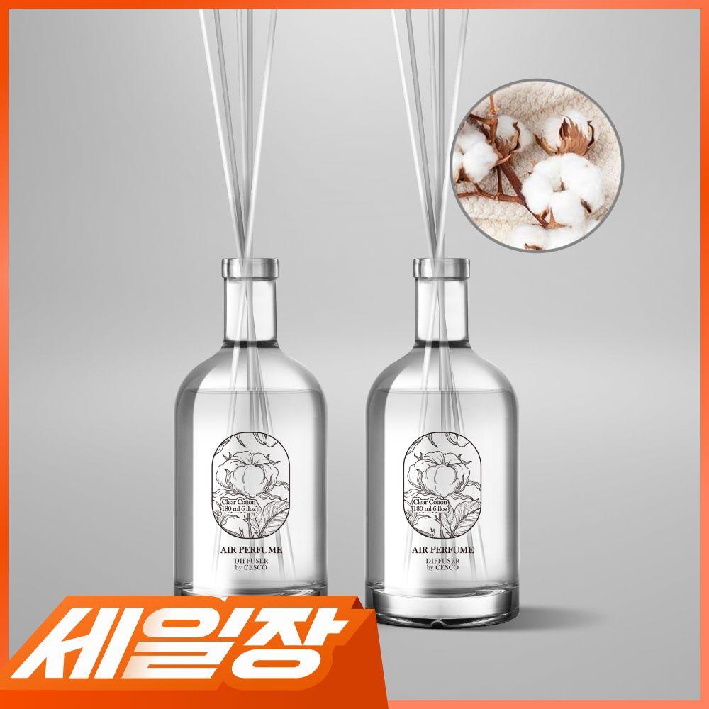 세스코 에어퍼퓸 디퓨저 클리어 코튼 180ml x 2개