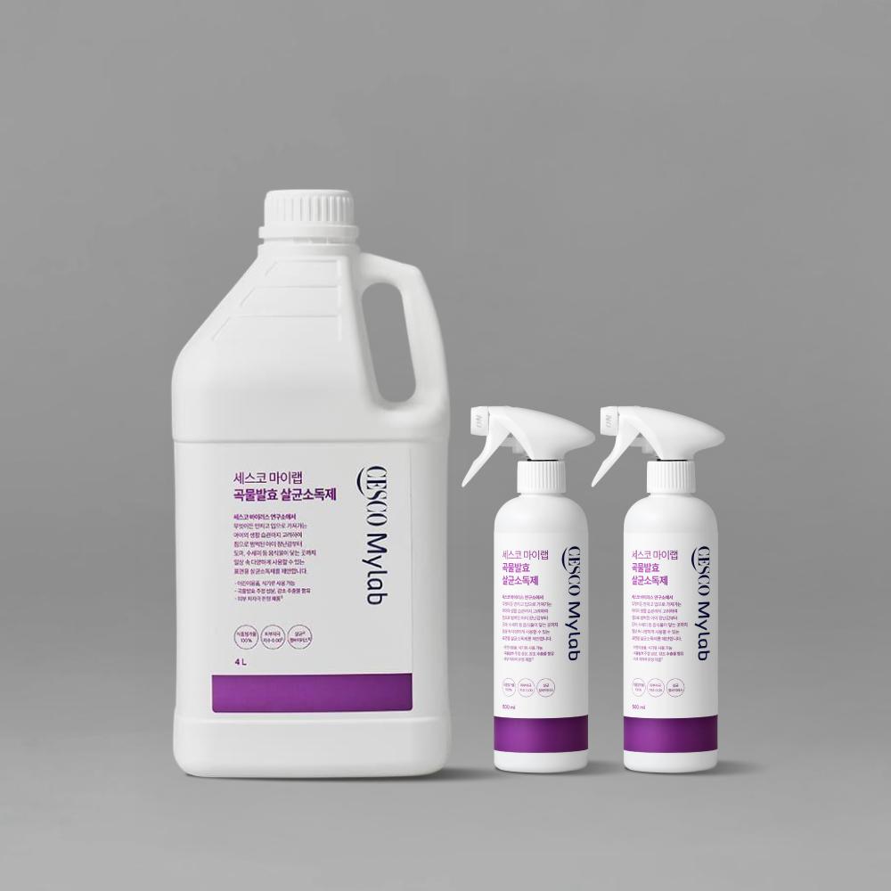 세스코 마이랩 곡물발효 살균소독제 4L x 1개 + 500ml x 2개
