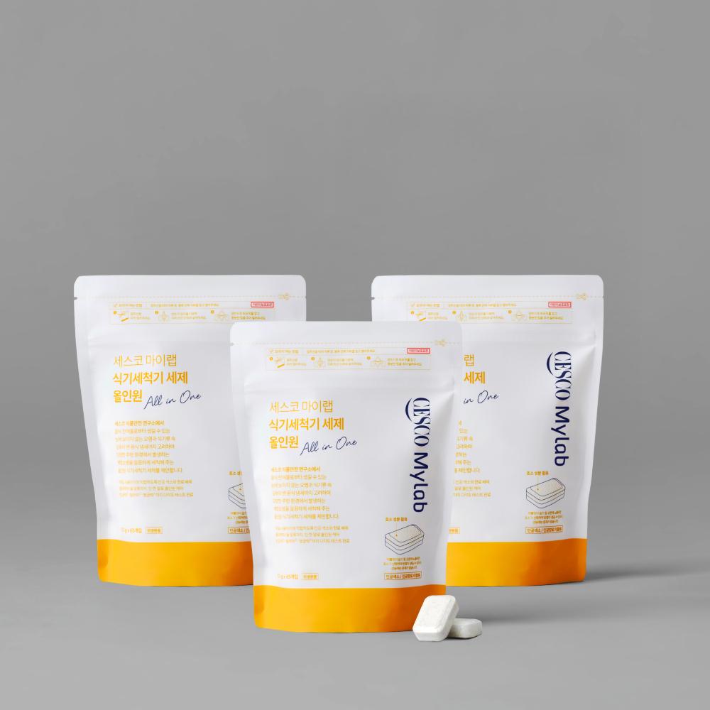 세스코 마이랩 식기세척기 세제 올인원 (10g x 65개입) x 3개