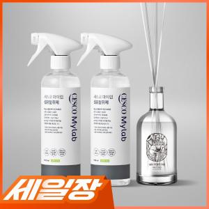 세스코 마이랩 섬유탈취제 500ml x 2개 + 디퓨저 브라이덜 플라워 180ml
