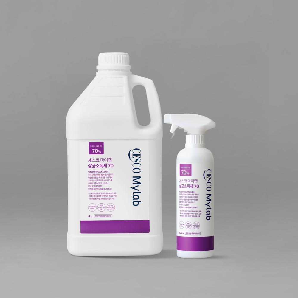 세스코 마이랩 살균소독제 70 500ml + 4L