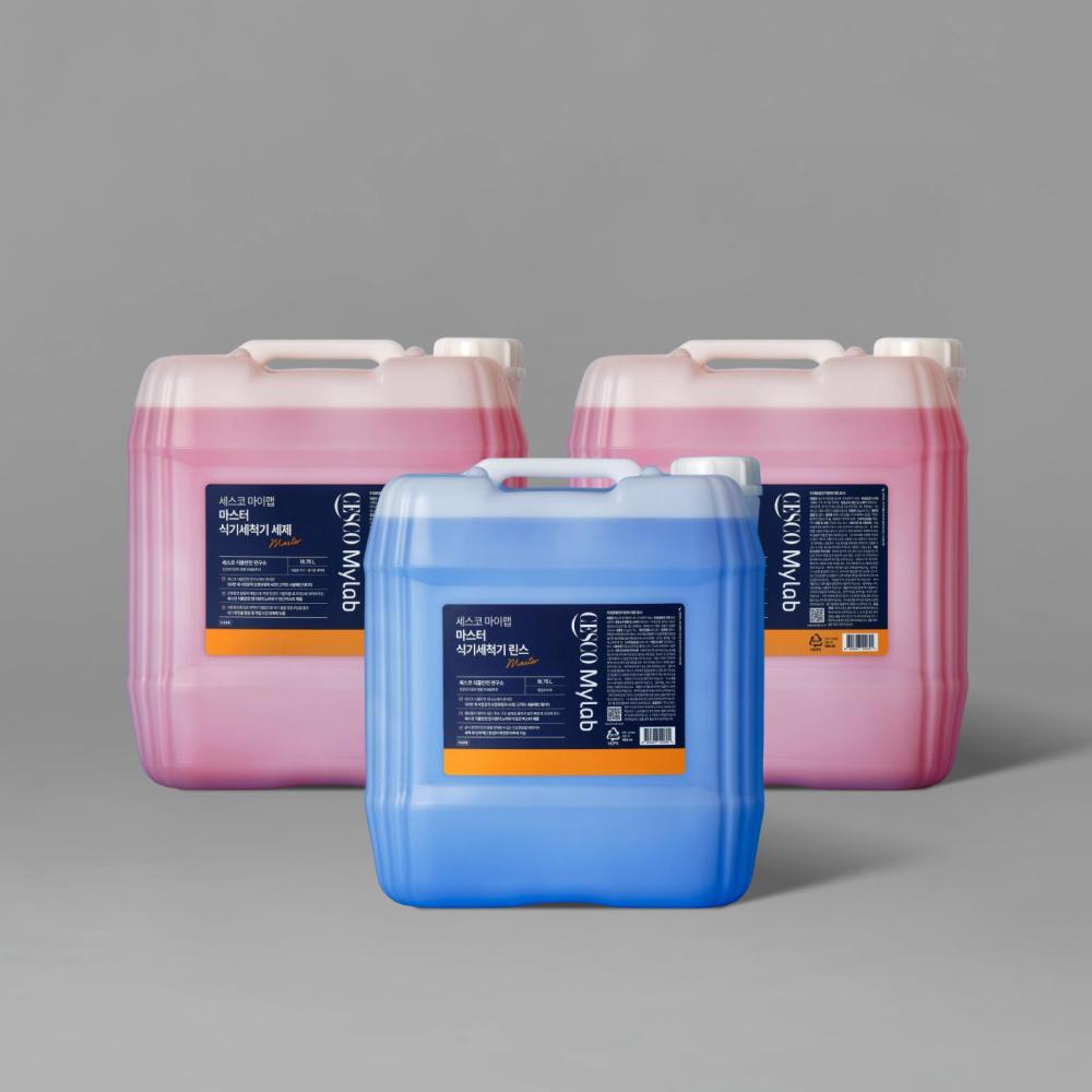 세스코 마이랩 마스터 식기세척기 세제 18.75L x 2개 + 린스 18.75L